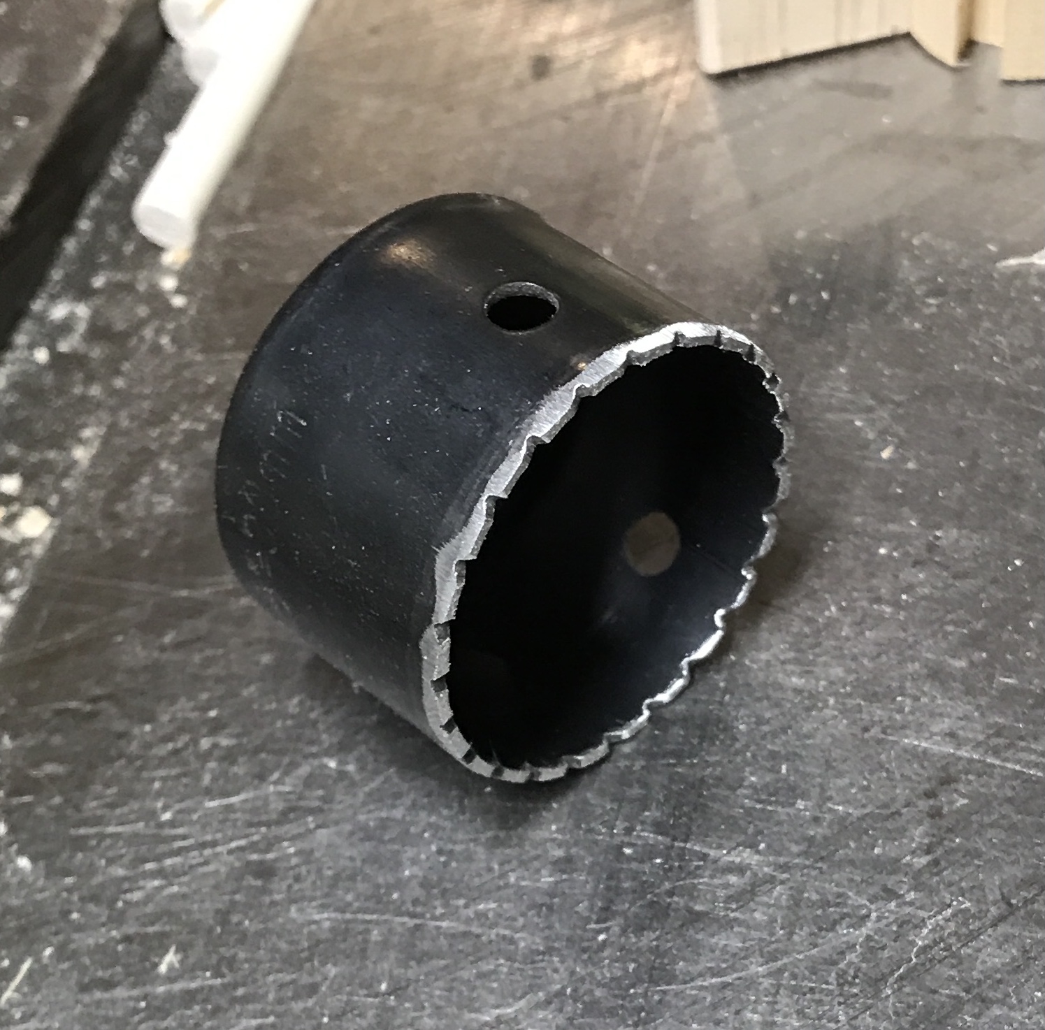 The hole saw turned into a bell